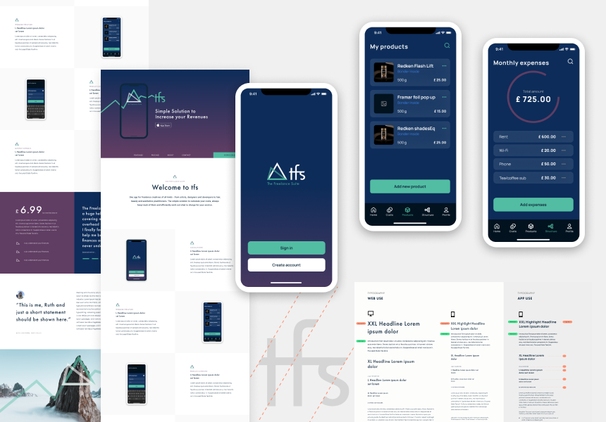 The Freelance Suite - Brand Design / Logoentwicklung / Pattern Library / Landingpage